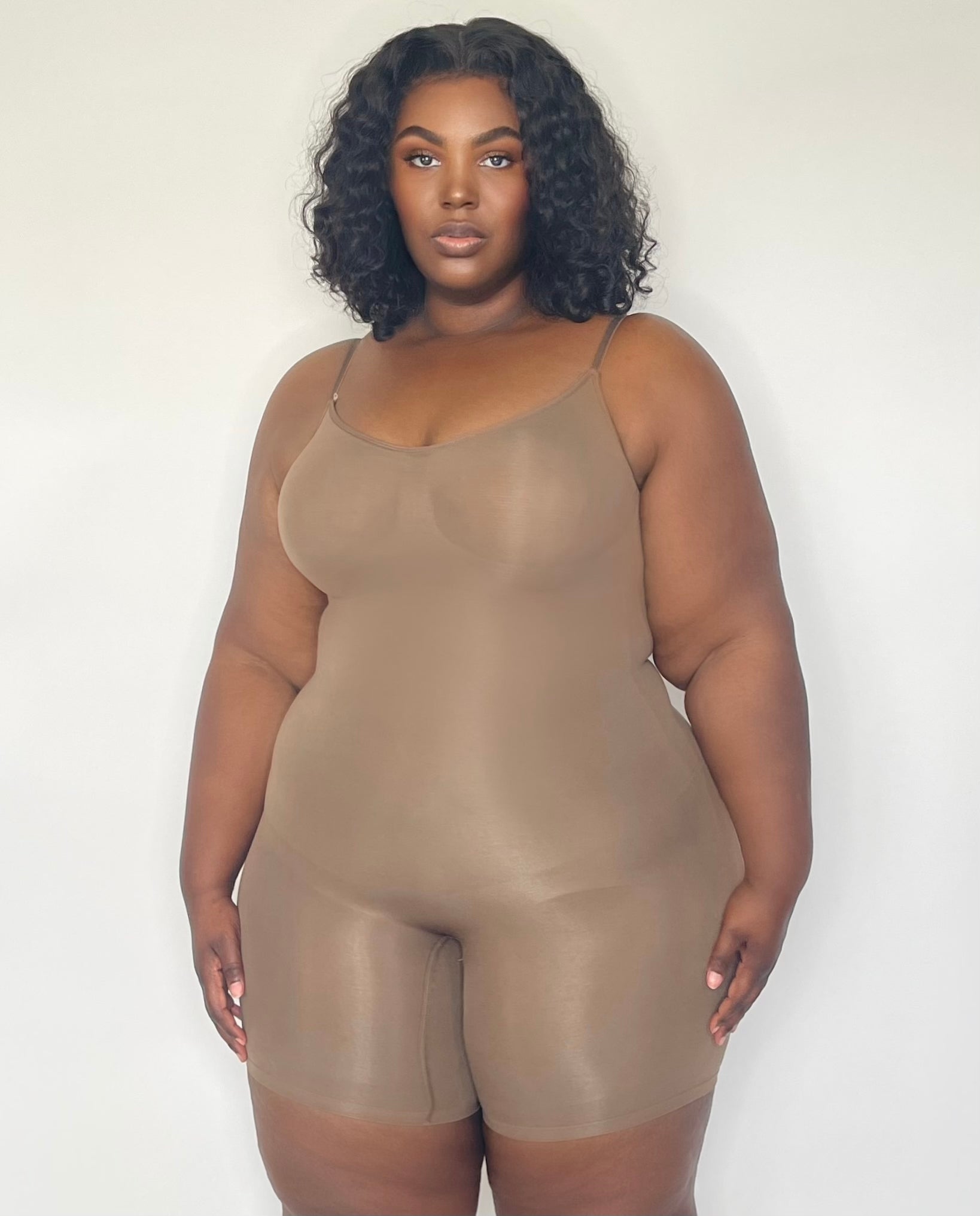 Women Plus Size Seamless Bodysuit Shapewear Tummy Control Body