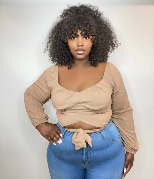 Tahlia Tie Waist Crop Top - Kourtney Kouture