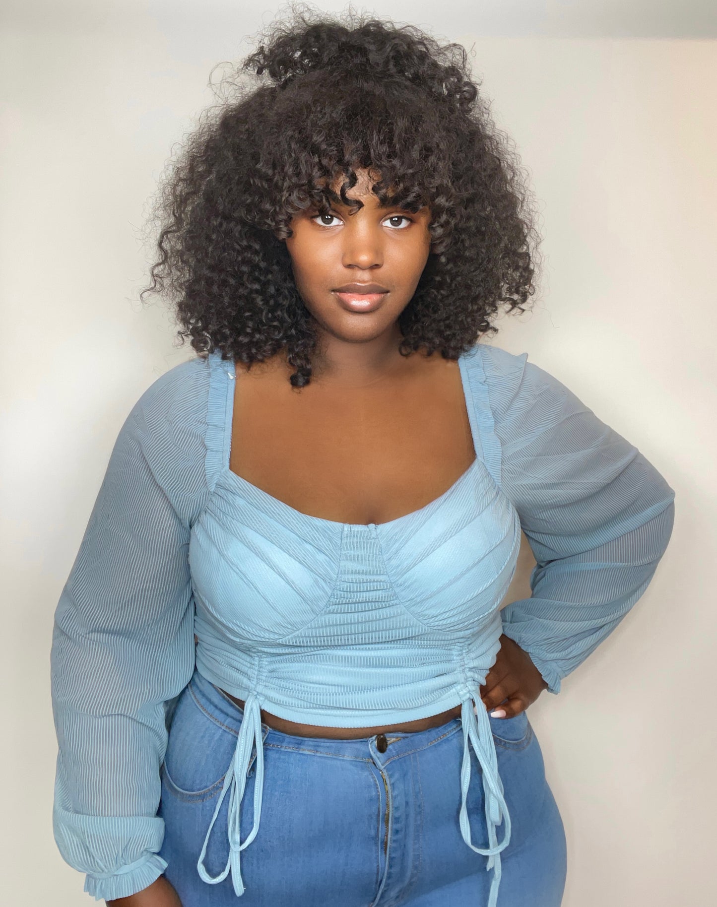 Meet Me For Brunch Long Sleeve Crop Top - Kourtney Kouture