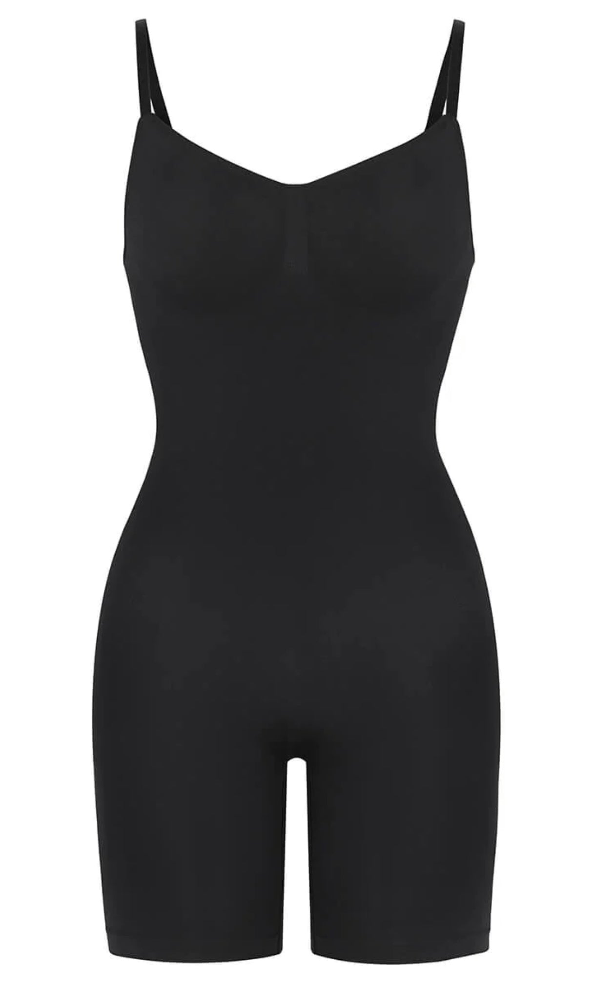 Seamless Full Body Shaper Bodysuit: Tummy Control, Open Crotch