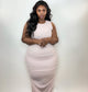 Cater To Me Ribbed Ruched Drawstring Dress - Kourtney Kouture 