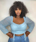 Meet Me For Brunch Long Sleeve Crop Top - Kourtney Kouture 