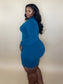 Stuck On You Knit Mini Dress (Teal) Final Sale