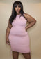 Mauve-U-Lous Rib Ruched Sleeveless Bodycon Dress - Kourtney Kouture 