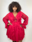 Lady in Red Ruffle Dress - Kourtney Kouture 