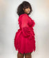 Lady in Red Ruffle Dress - Kourtney Kouture 